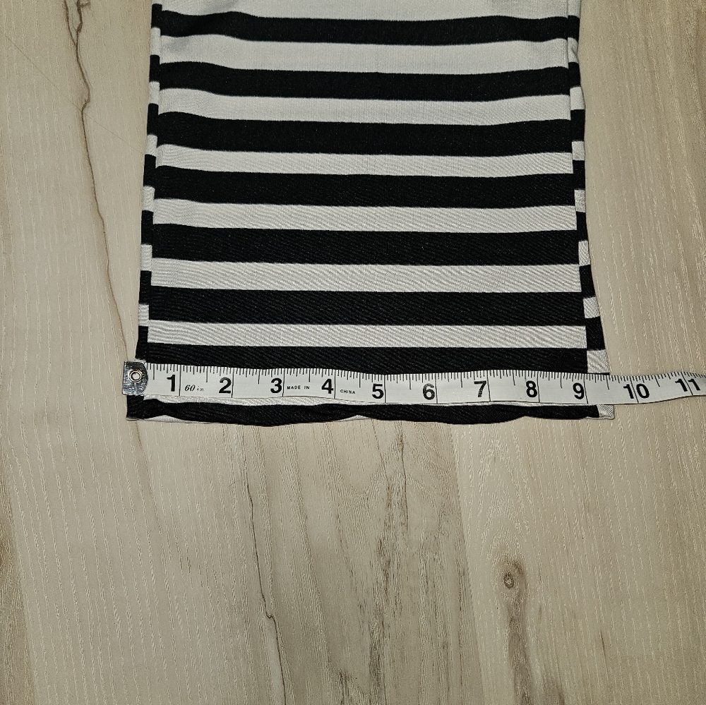 Amazon Black White Striped Wide Leg Soft Palazzo Pants Medium Lounge Pockets - Picture 5 of 10